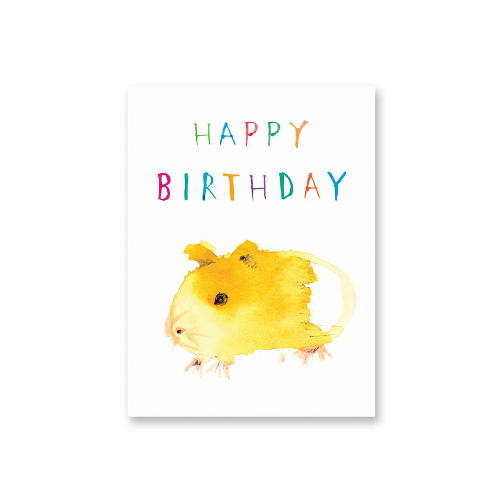 Birthday Guinea Pig Mini Greetings Card by Dominic Early for Earlybird Designs