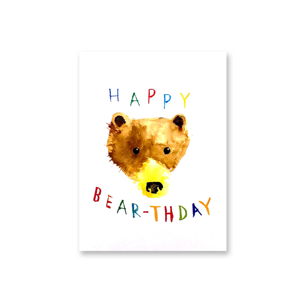 Happy Bear-thday Mini Greetings Card by Dominic Early for Earlybird Designs