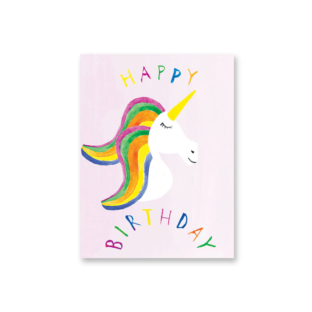 Unicorn Mini Greetings Card by Dominic Early for Earlybird Designs