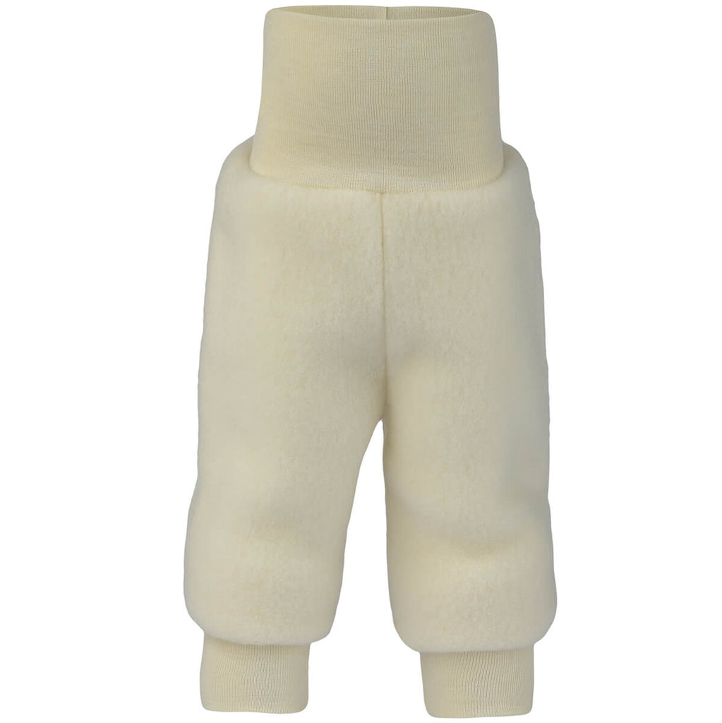 Wool Fleece Baby Pants with Waistband in Natural by Engel