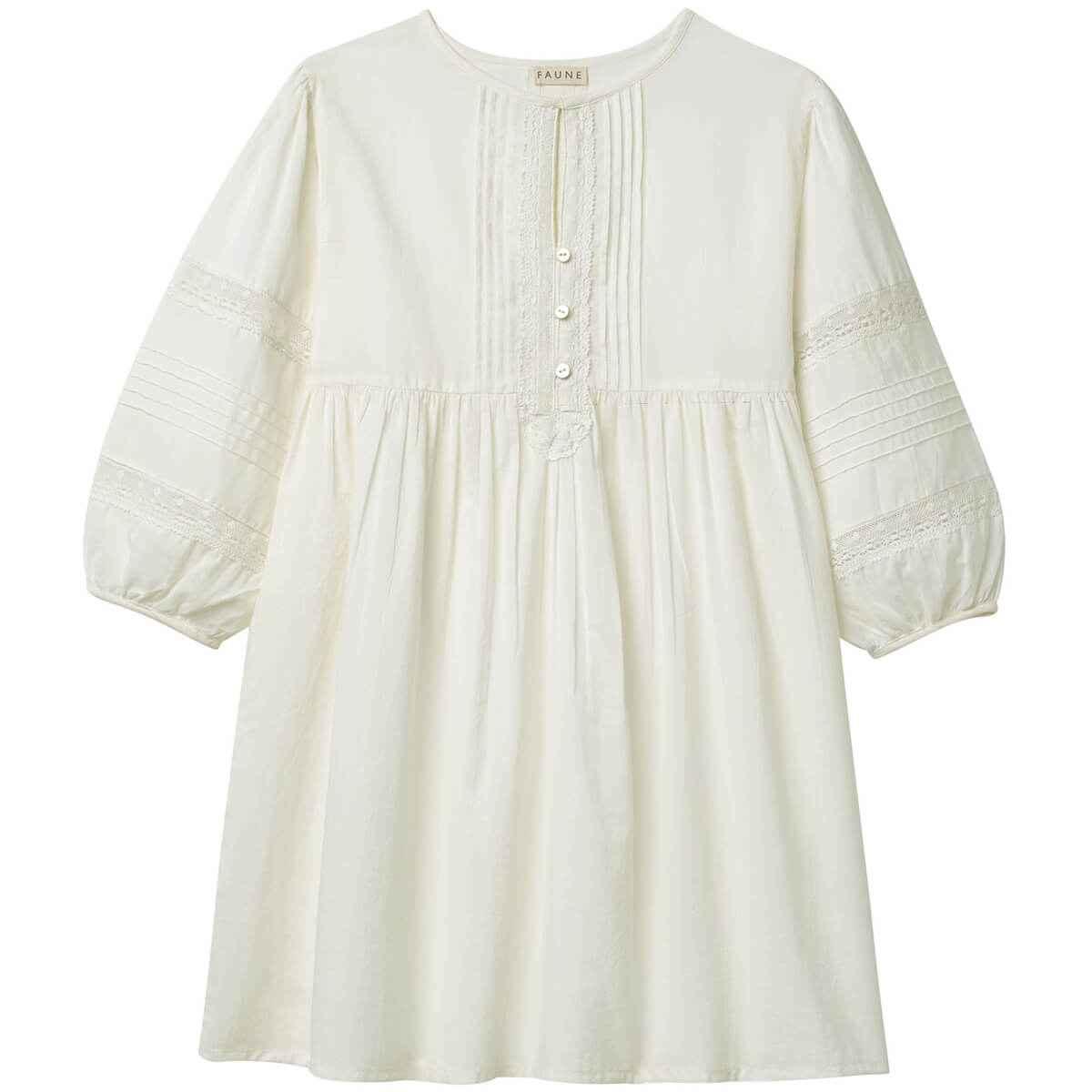 The Maple Dress in Vintage White by Faune – Junior Edition