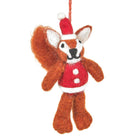 Santa Squirrel Christmas Tree Decoration by Felt So Good