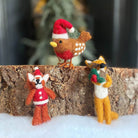 Santa Squirrel Christmas Tree Decoration by Felt So Good