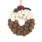Christmas Pudding Mini Wreath Hanging Tree Decoration by Felt So Good
