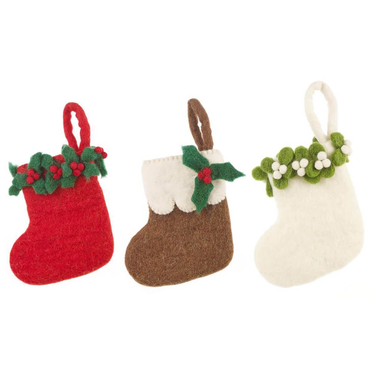Mini Christmas Stocking Decoration by Felt So Good