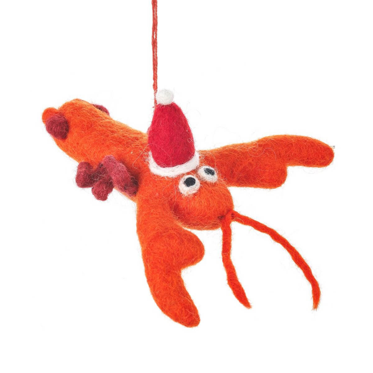 Festive Lobster Lobster Hanging Decoration by Felt So Good