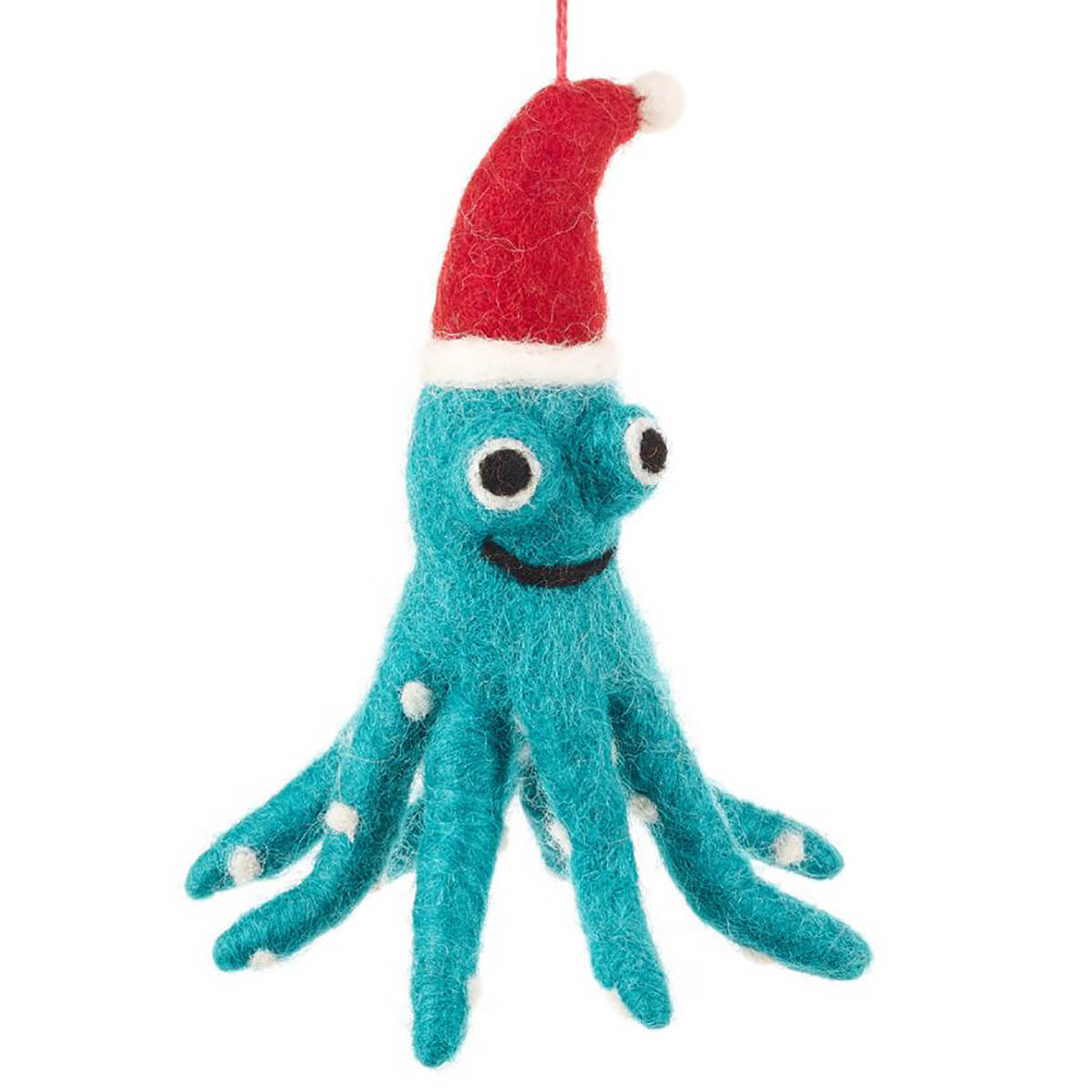 Christmas Octopus Hanging Decoration by Felt So Good