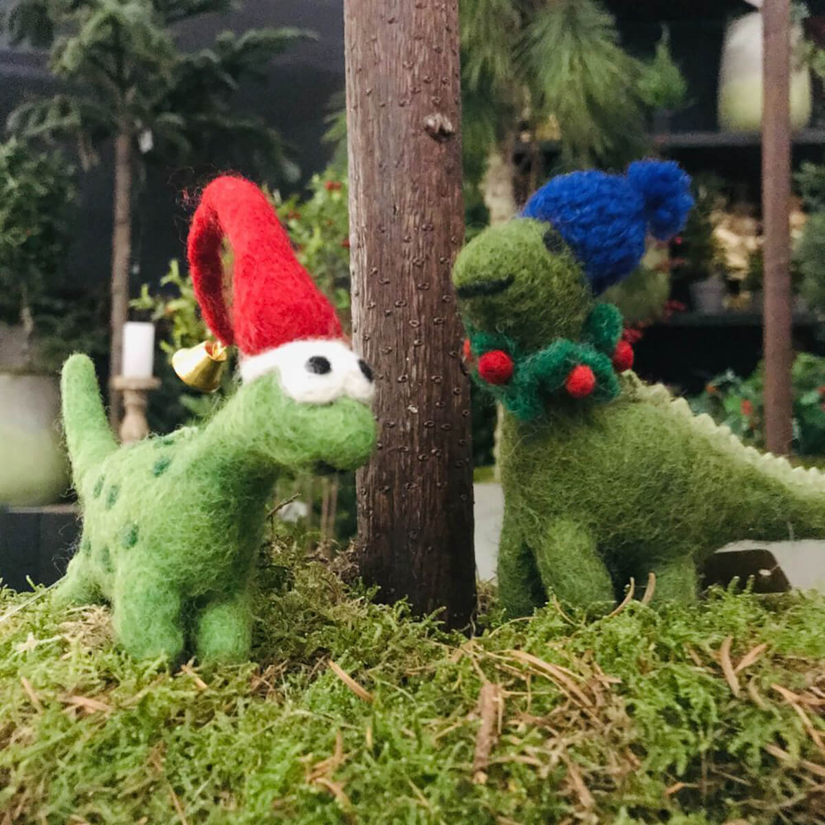Cosy Dinosaur Christmas Tree Decoration by Felt So Good
