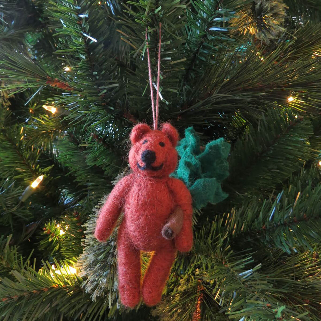 Bear With Christmas Tree Decoration by Felt So Good