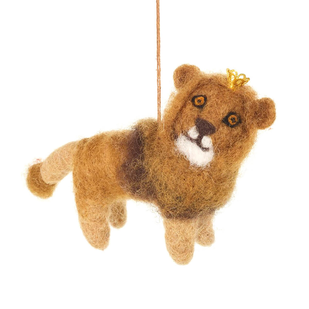 King Leo The Lion Hanging Tree Decoration by Felt So Good