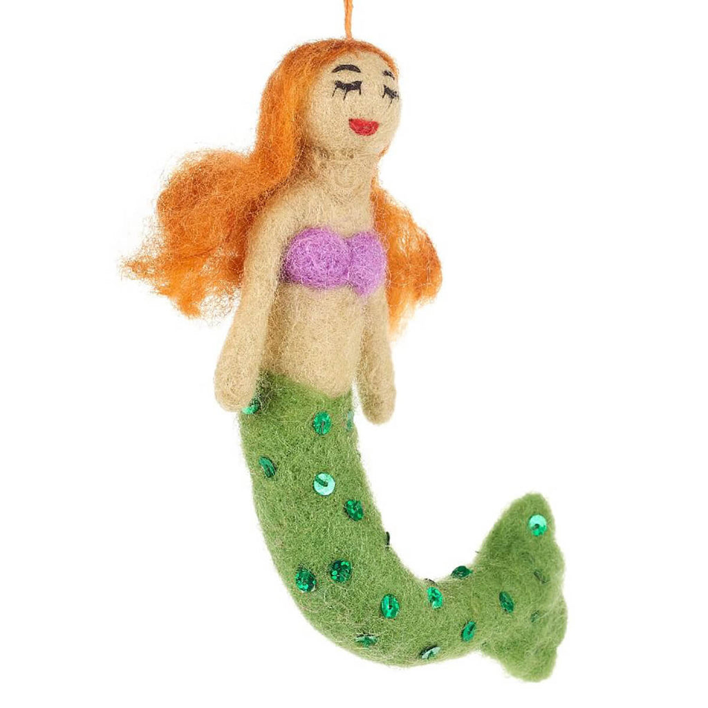 Coral Mermaid Hanging Decoration by Felt So Good