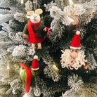 Christmas Dinosaur With Specs Tree Decoration by Felt So Good