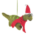 Christmas Dinosaur With Specs Tree Decoration by Felt So Good