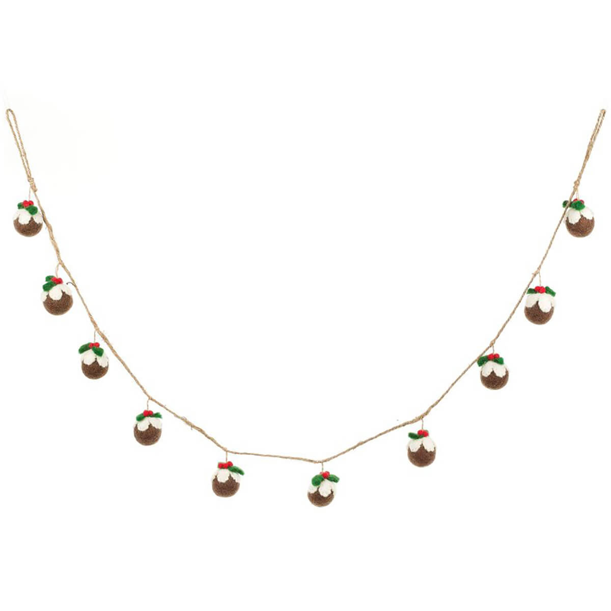 Christmas Puddings Garland by Felt So Good