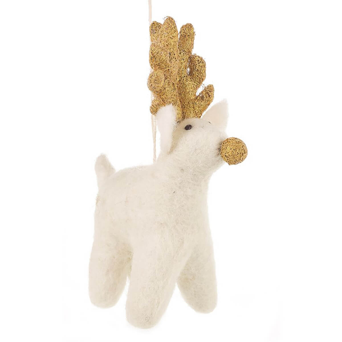 Golden Rudolph Tree Decoration by Felt So Good