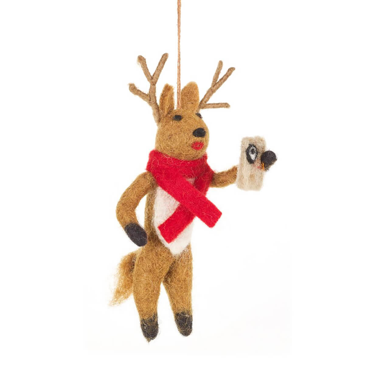 Selfie Rudolph Tree Decoration by Felt So Good