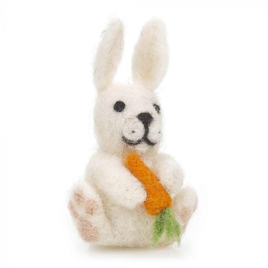 Handmade Bunny with Carrot Hanging Felt Easter Decoration by Felt So Good
