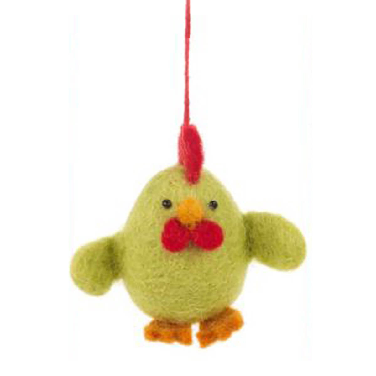 Handmade Needle Felt Biodegradable Chattering Chick Hanging Easter Decoration by Felt So Good