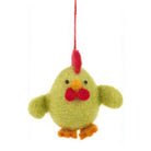Handmade Needle Felt Biodegradable Chattering Chick Hanging Easter Decoration by Felt So Good