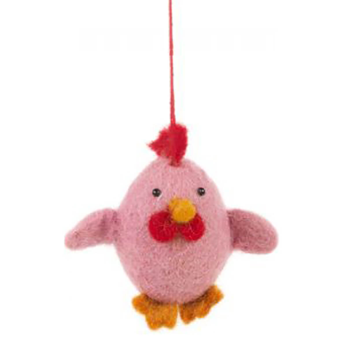 Handmade Needle Felt Biodegradable Chattering Chick Hanging Easter Decoration by Felt So Good