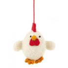 Handmade Needle Felt Biodegradable Chattering Chick Hanging Easter Decoration by Felt So Good