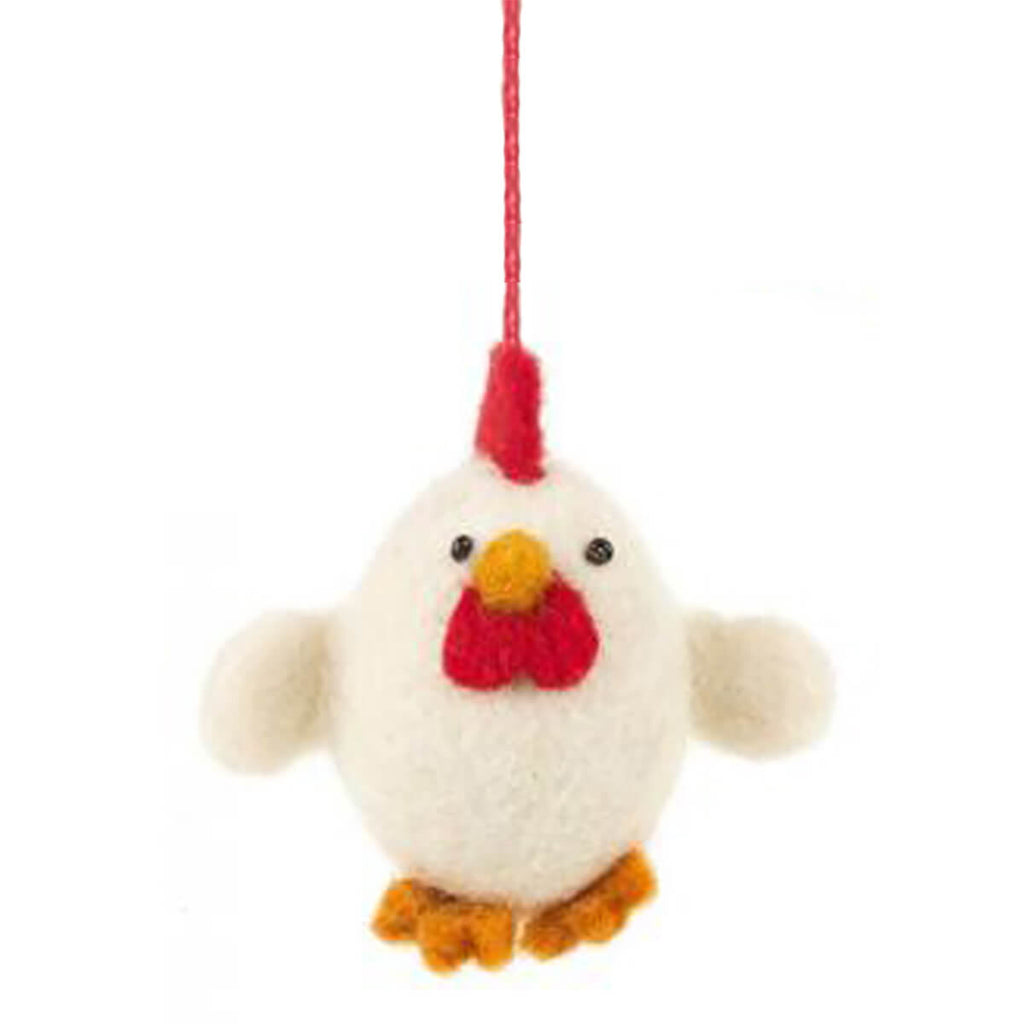 Handmade Needle Felt Biodegradable Chattering Chick Hanging Easter Decoration by Felt So Good