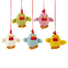 Handmade Needle Felt Biodegradable Chattering Chick Hanging Easter Decoration by Felt So Good