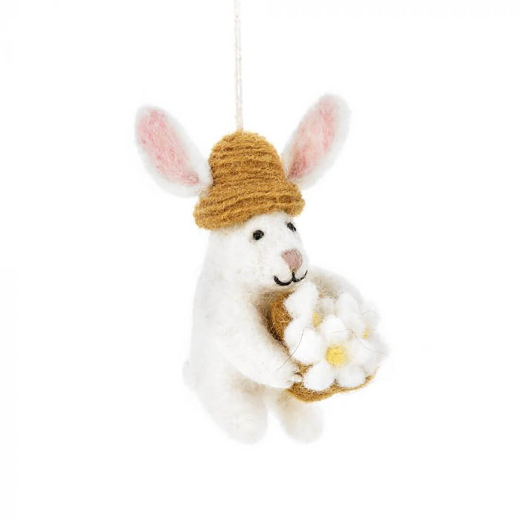 Handmade Felt Darcy Bunny Hanging Decoration by Felt So Good