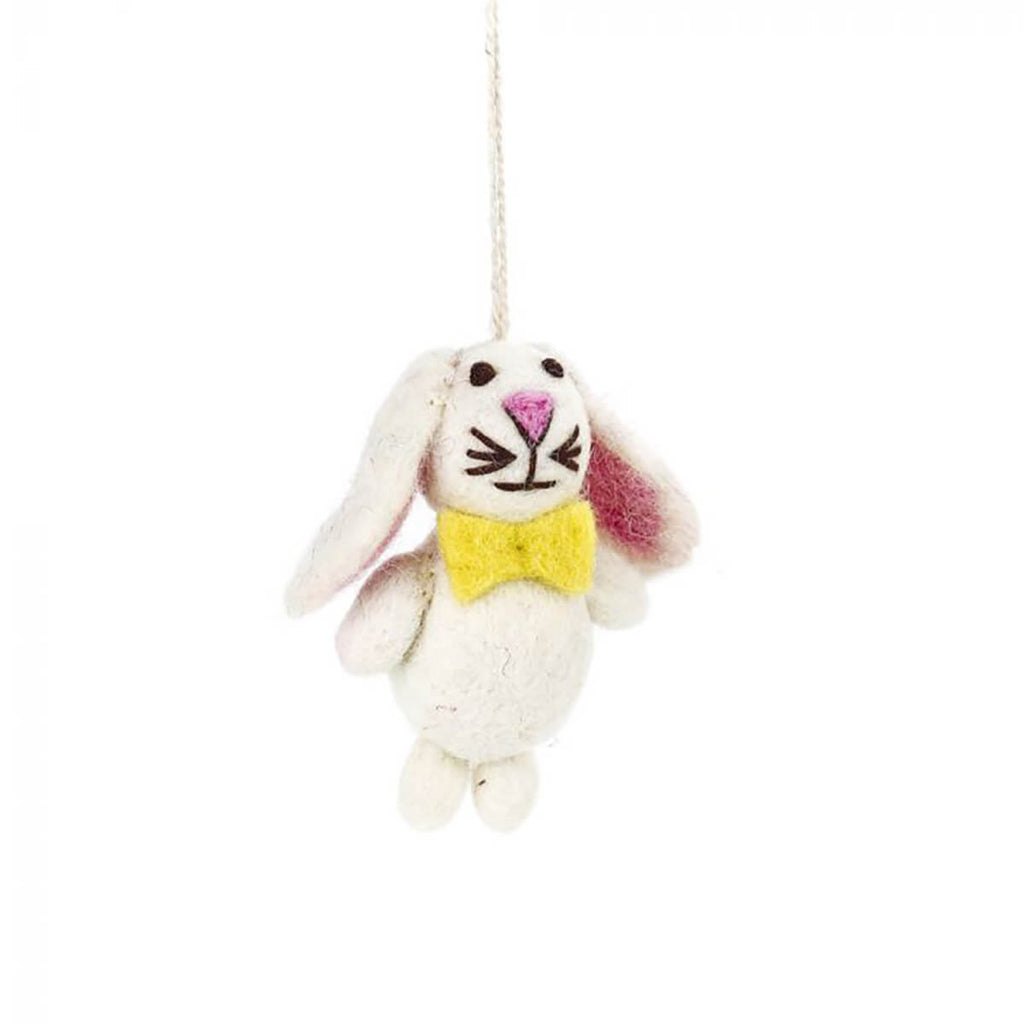 Handmade Felt Mini Easter Bunny Hanging Decoration by Felt So Good