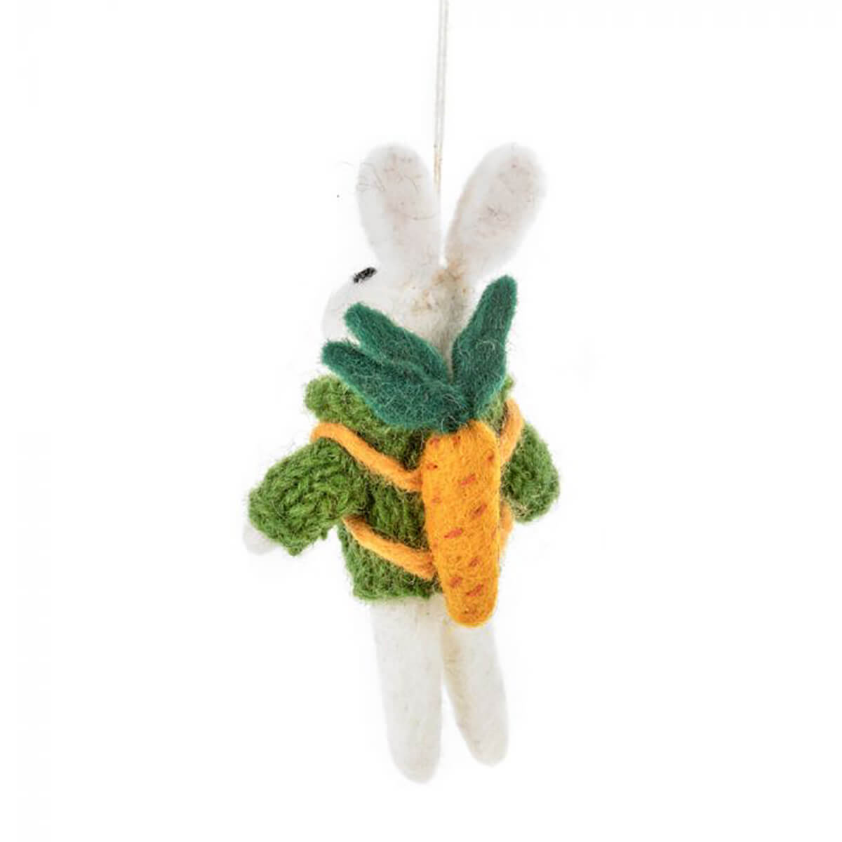 Handmade Felt Ronnie The Rabbit Hanging Decoration by Felt So Good