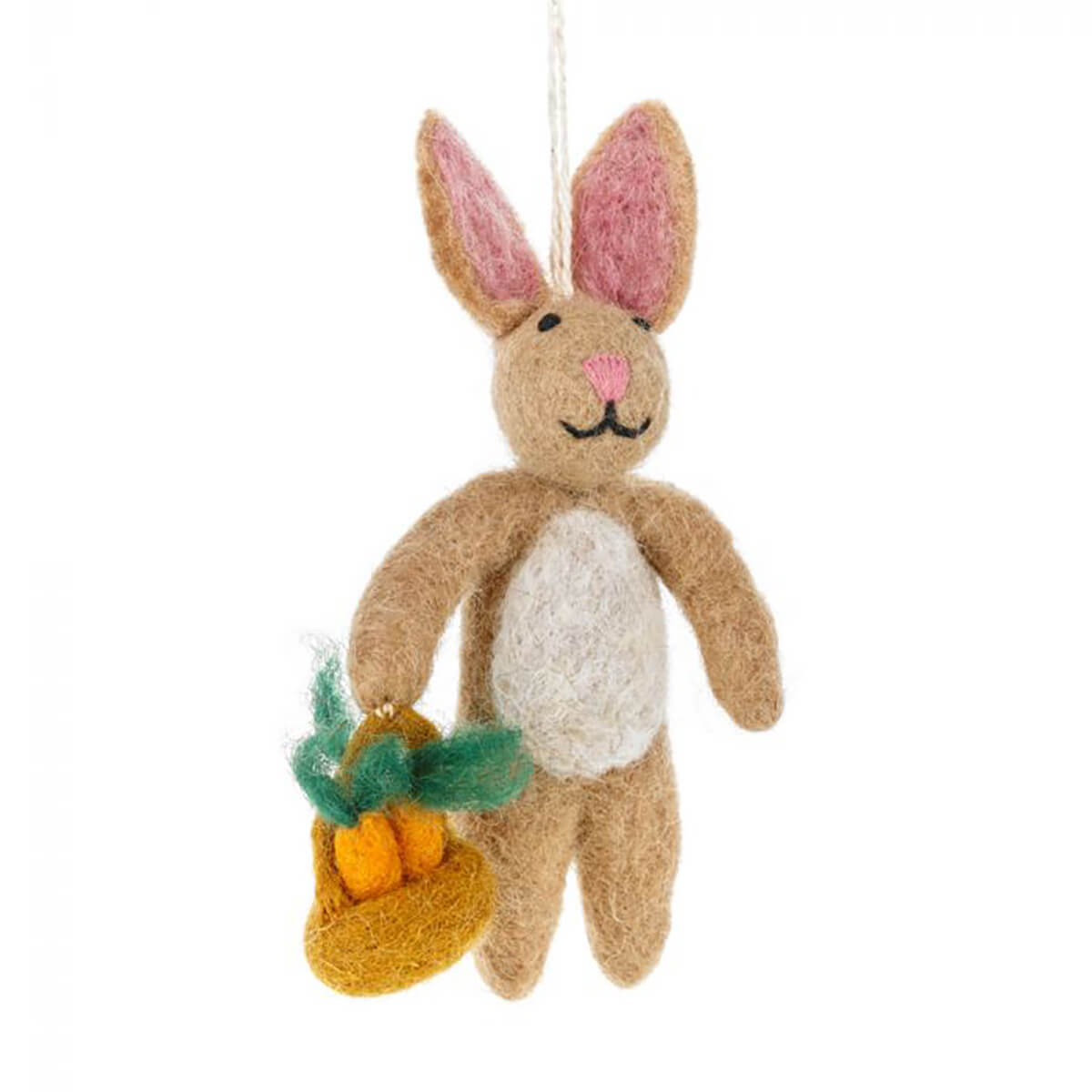 Handmade Felt Rory The Rabbit Hanging Decoration by Felt So Good