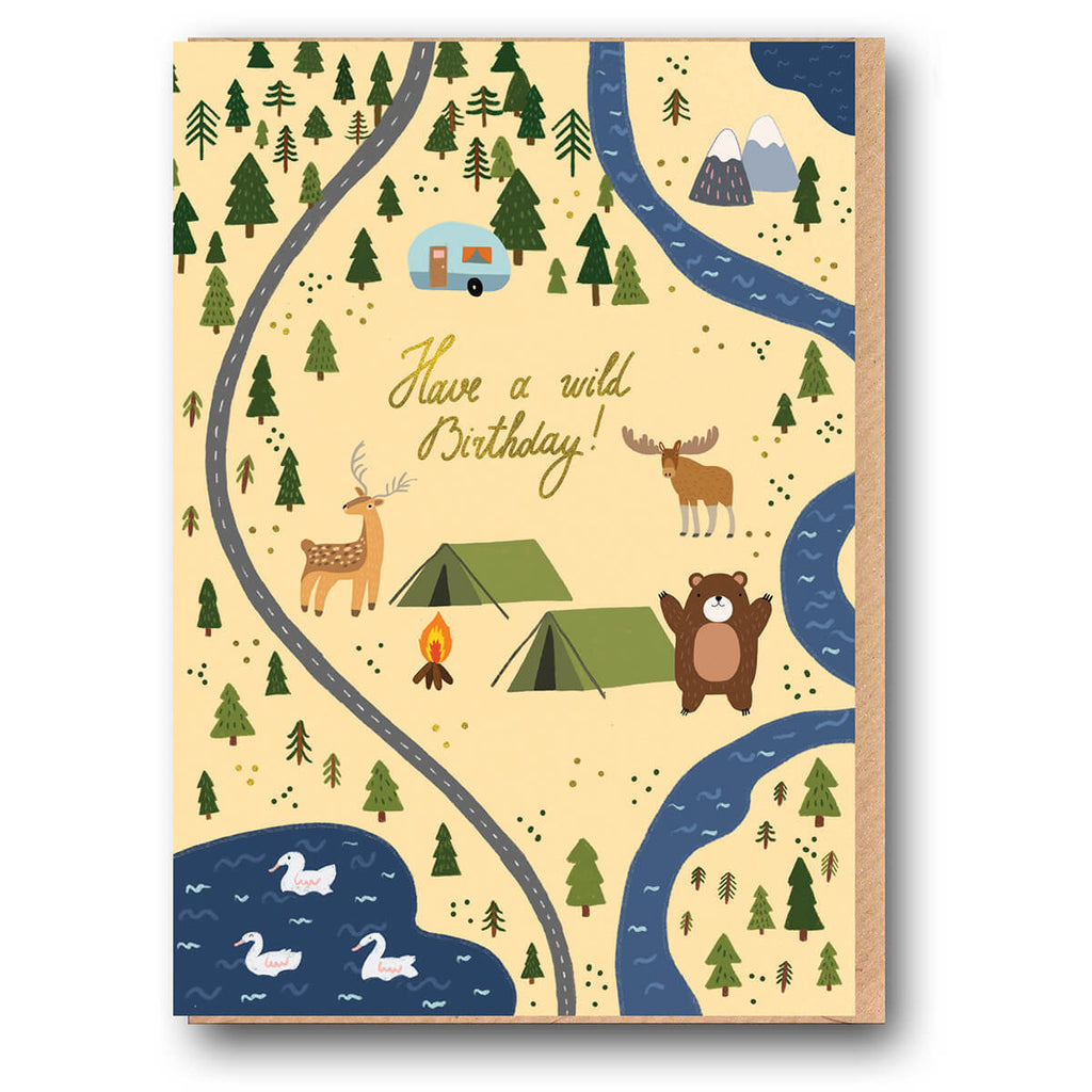 Have A Wild Birthday Greetings Card by Forever Funny