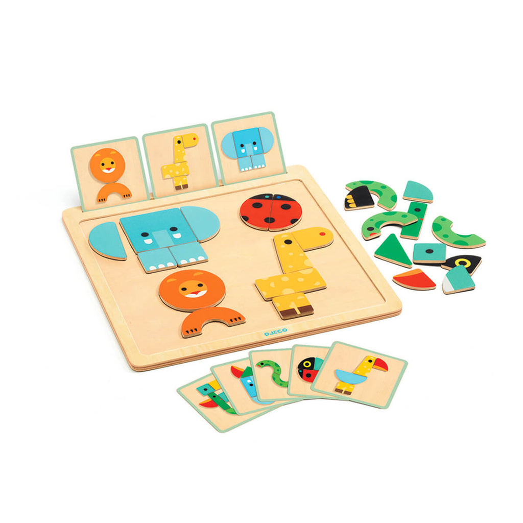 GeoBasic Magnetic Wooden Puzzle by Djeco
