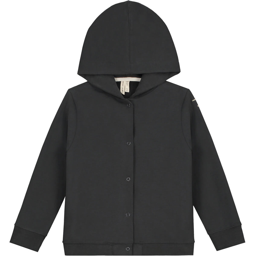 Hooded Cardigan in Nearly Black by Gray Label