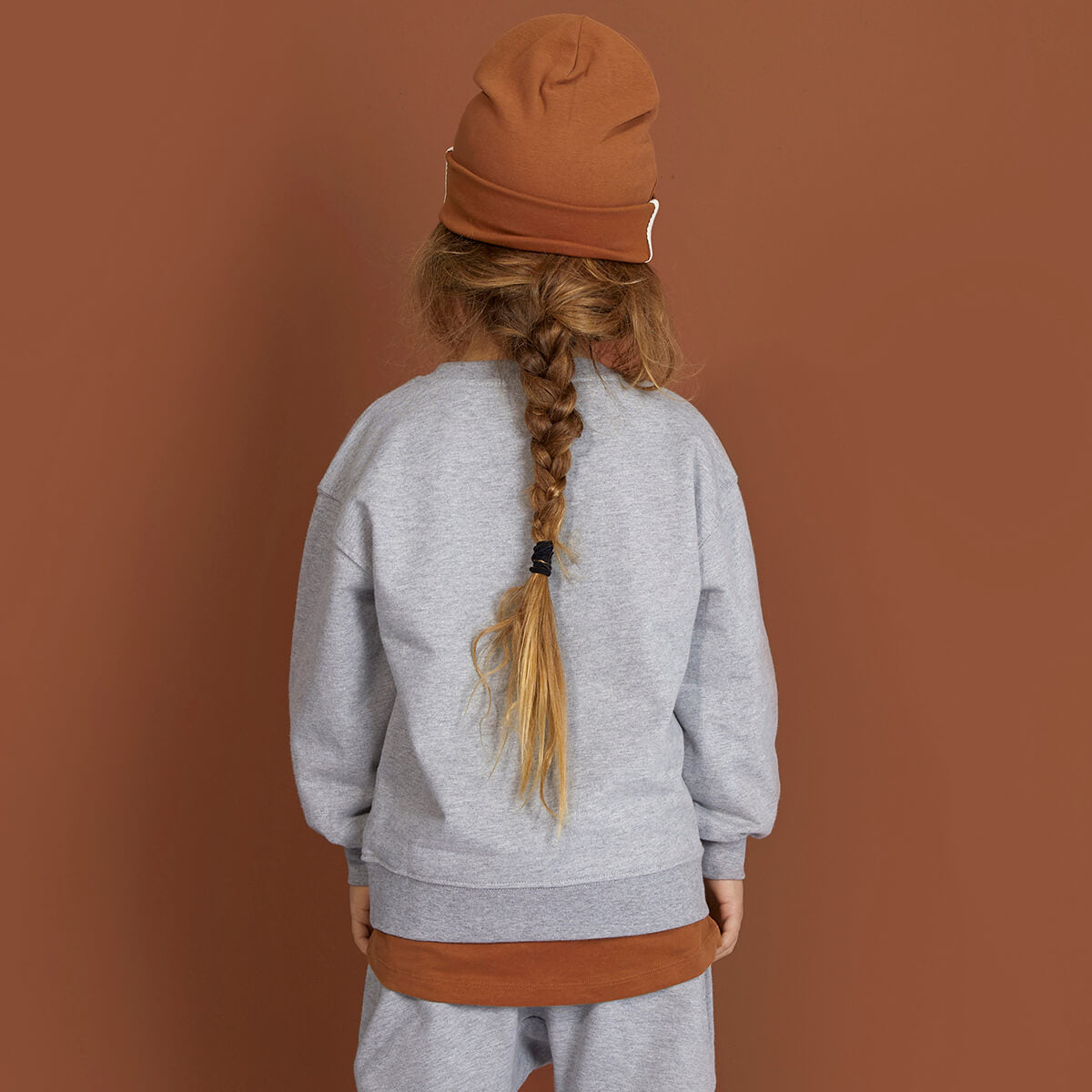 Dropped Shoulder Sweater in Grey Melange by Gray Label