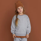 Dropped Shoulder Sweater in Grey Melange by Gray Label