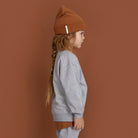 Dropped Shoulder Sweater in Grey Melange by Gray Label