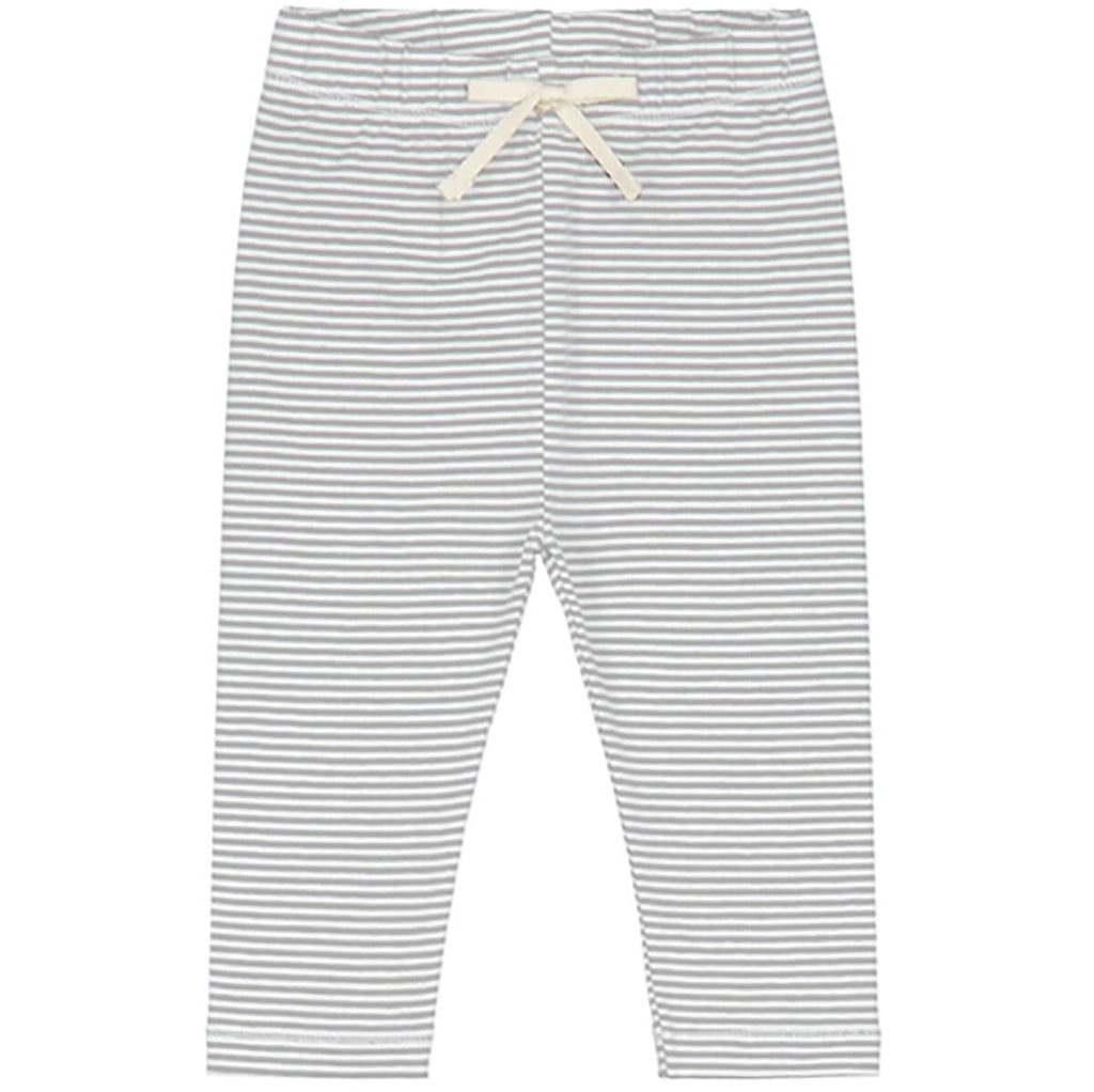Striped Baby Leggings in Grey Melange by Gray Label