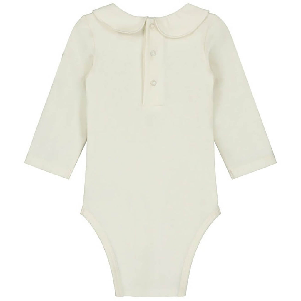 Baby Bodysuit with Collar in Cream by Gray Label