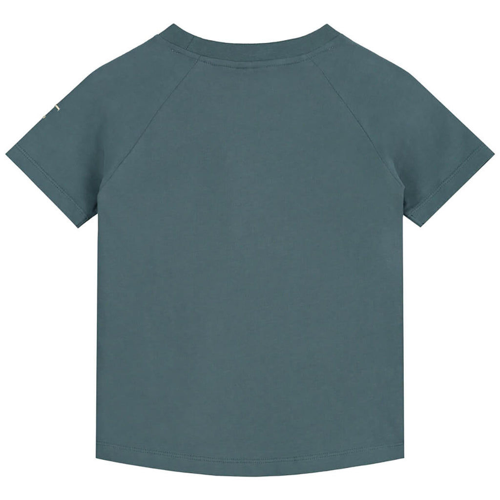Crew Neck T Shirt in Blue Grey by Gray Label