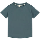 Crew Neck T Shirt in Blue Grey by Gray Label