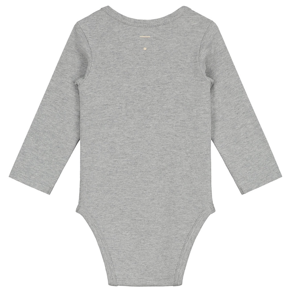 Baby Long Sleeve Bodysuit in Grey Melange by Gray Label