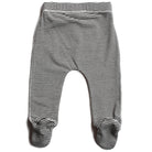 Striped Baby Footies in Nearly Black by Gray Label