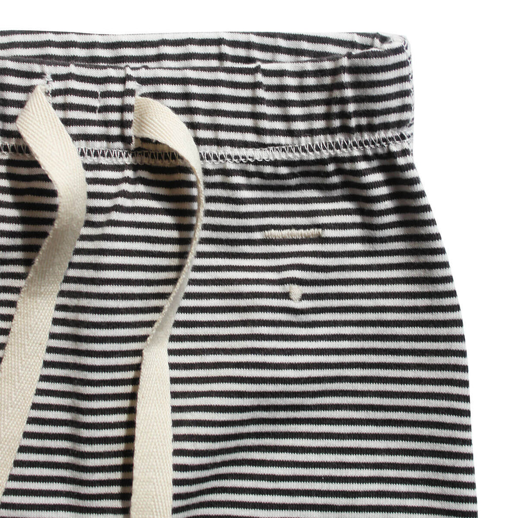 Striped Baby Footies in Nearly Black by Gray Label
