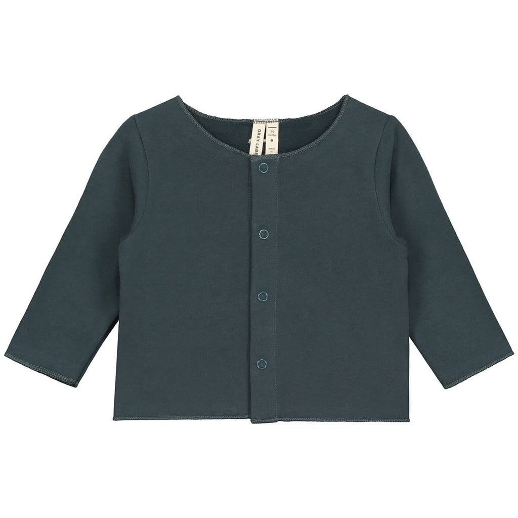 Baby Cardigan in Blue Grey by Gray Label