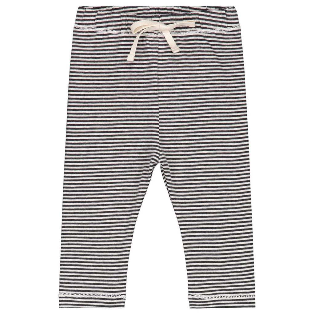 Striped Baby Leggings in Nearly Black by Gray Label