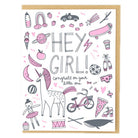 Hey Girl! Greetings Card by Hello! Lucky