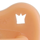 Orthodontic Natural Coloured Rubber Pacifier in Cantaloupe by Hevea
