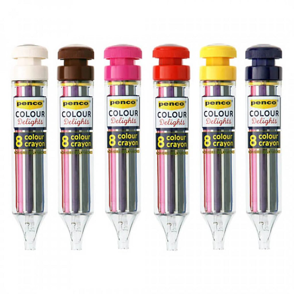 Penco 8 Colour Crayon (Various Colours) by Hightide Penco