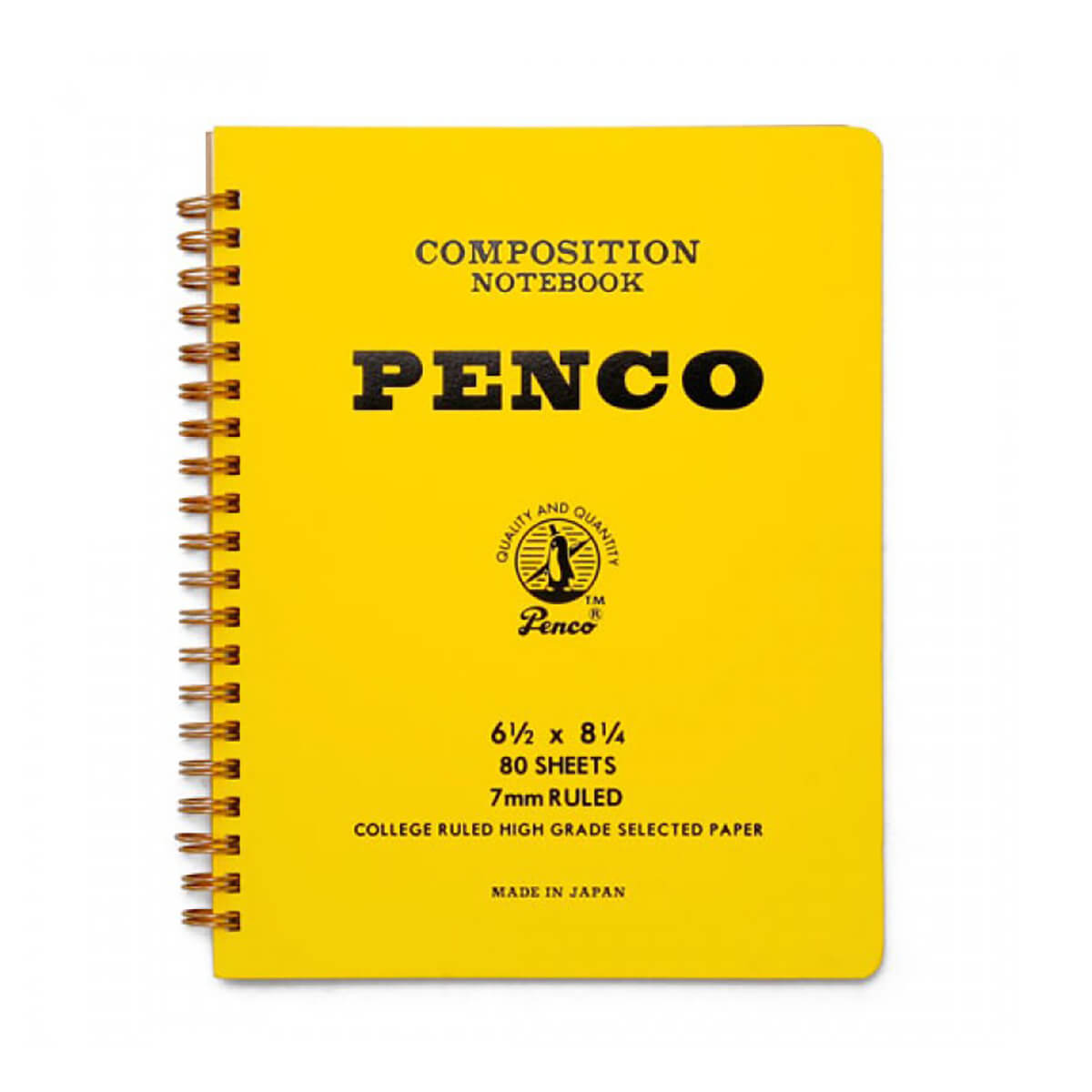 Large Coil Notebook in Yellow by Hightide Penco